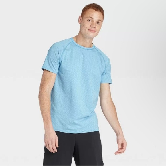 NWT All in Motion Men's Novelty T-Shirt Size Medium Light Blue - Picture 1 of 3